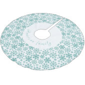 Falda para árbol de navidad, diseño copos nieve polyester weihnachtsbaumdecke (Schrägansicht)