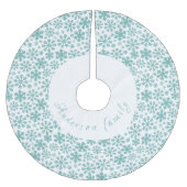 Falda para árbol de navidad, diseño copos nieve polyester weihnachtsbaumdecke (Vorderseite)