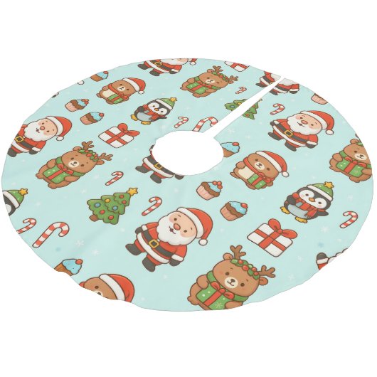 Falda para Árbol Navidad Divertida Polyester Weihnachtsbaumdecke (Schrägansicht)