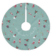 Falda Para El Árbol De Navidad Santa Claus Polyester Weihnachtsbaumdecke (Vorderseite)