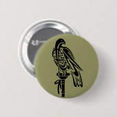 Falke auf Block-Stange Button (Vorne & Hinten)