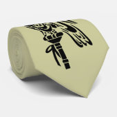 Falke auf Block-Stange Krawatte (Gerollt)
