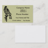 Falke auf Block-Stange Visitenkarte (Vorne/Hinten)