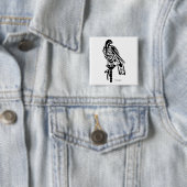 Falke auf Blockhocker Button (Beispiel)
