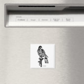 Falke auf Blockhocker Magnet (In Situ (Geschirrspüler))