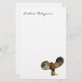 Falke-Flattern Wings Aquarell-Malerei Briefpapier (Vorne/Hinten)