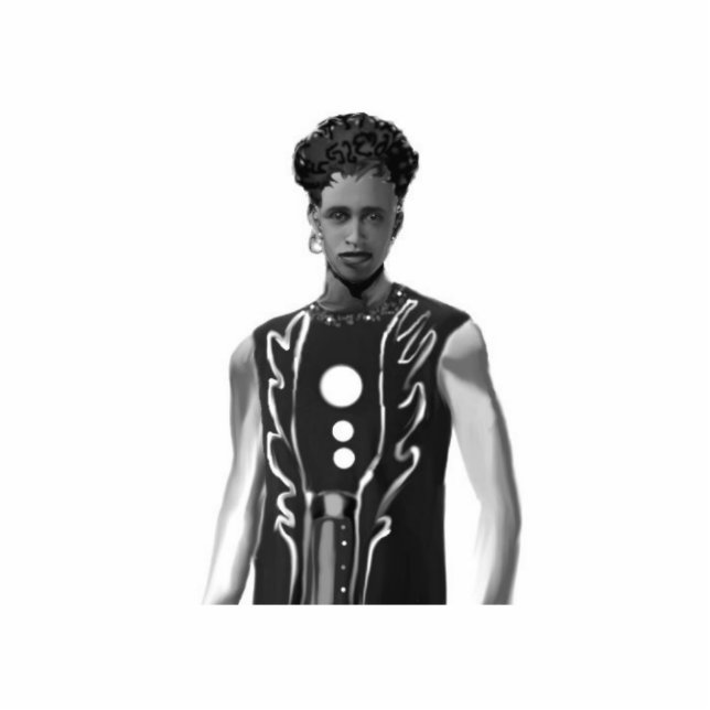 Falke-Flügel-Weste Freistehende Fotoskulptur (Vorne)