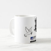 Falke gegen Tauben-Tasse Kaffeetasse (Vorderseite Links)