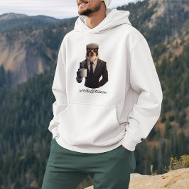 Falke Geschäftsmann beim Laden von Fokus Kaffee Hoodie