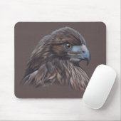 Falke in farbigem Bleistift Mousepad (Mit Mouse)