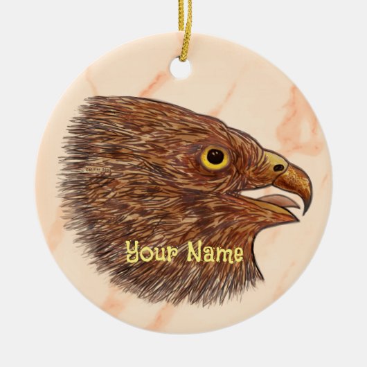 Falke Keramik Ornament (Vorne)