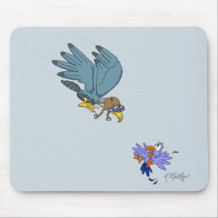 Falke mit Schutzbrille Mousepad