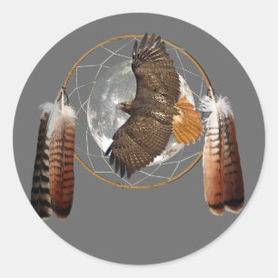 Falke-Mond Runder Aufkleber