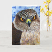 Falke mustert Gruß-Karte Karte (Gelbe Blume)