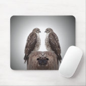 Falken auf einem Posten Mousepad (Mit Mouse)