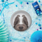 Falken auf einem Posten Pappteller (Party)