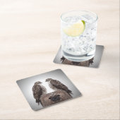 Falken auf einem Posten Rechteckiger Pappuntersetzer (Vor Ort)