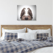 Falken auf Posten Leinwanddruck (Insitu (Schlafzimmer))