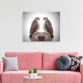 Falken auf Posten Leinwanddruck (Insitu (Wohnzimmer))