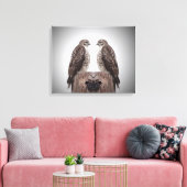 Falken auf Posten Leinwanddruck (Insitu (Wohnzimmer))