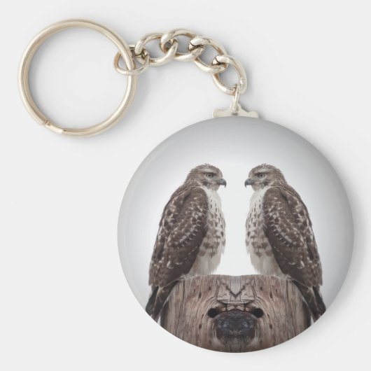 Falken auf Posten Schlüsselanhänger (Vorne)