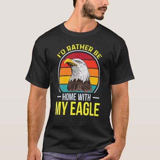 Falken Bleibe Zuhause mit Adler oder Falken und Fa T-Shirt (Vorderseite)