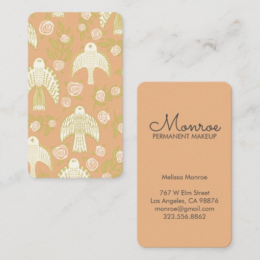 Falken & Rose Elegant Illustriert Visitenkarte (Vorne/Hinten)