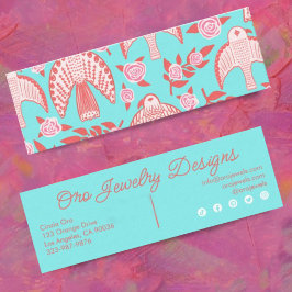 Falken & Rose Elegante Botanische feminine Chic Mini Visitenkarte