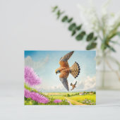 Falken über die Berghänge Feiertagspostkarte (Stehend Vorderseite)