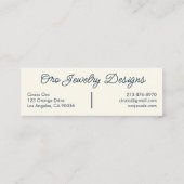 Falken und Rose Elegante Botanische feminine Küche Mini Visitenkarte (Rückseite)