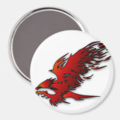 Falkenfalke aus rotem und schwarzem Cartoon Magnet (Vorderseite/Rückseite)