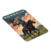 Falkenjäger in der Mongolei Reise Magnet (Rechte Seite)