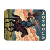 Falkenjäger in der Mongolei Reise Magnet (Horizontal)