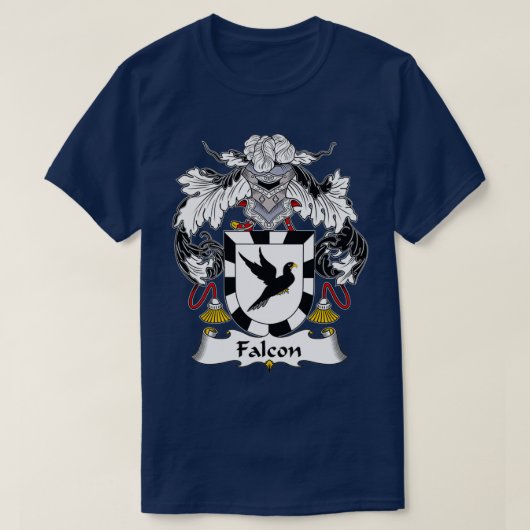 Falkenmatte des Familienwappens T-Shirt (Design vorne)