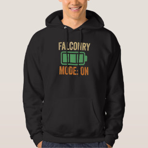 Falkenmodus auf Batterie-Design Hoodie