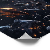 Falkennebel über dem Asteroidengürtel Poster (Ecke)