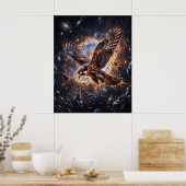 Falkennebel über dem Asteroidengürtel Poster (Küche)