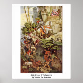 Falkensteinfahrt von Moritz von Schwind Poster (Vorne)