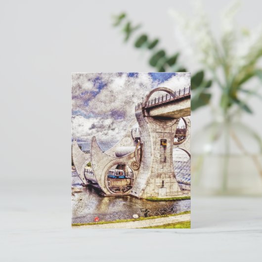 Falkirk Wheel Postkarte (Stehend Vorderseite)