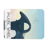Falkirk Wheel, Reiseplakat für Schottland Magnet (Horizontal)