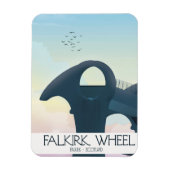 Falkirk Wheel, Reiseplakat für Schottland Magnet (Vertikal)