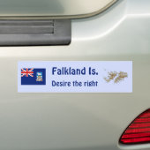 Falkland Islands Flag and Map Autoaufkleber (Auf Auto)