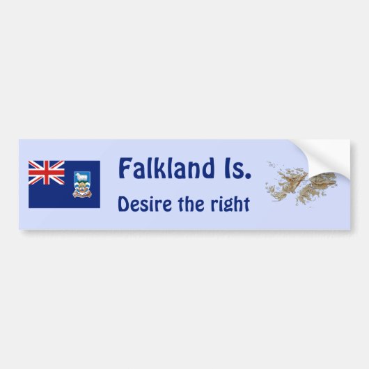 Falkland Islands Flag and Map Autoaufkleber (Vorne)