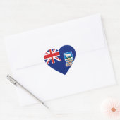Falkland Islands Flag Heftsticker Herz-Aufkleber (Umschlag)