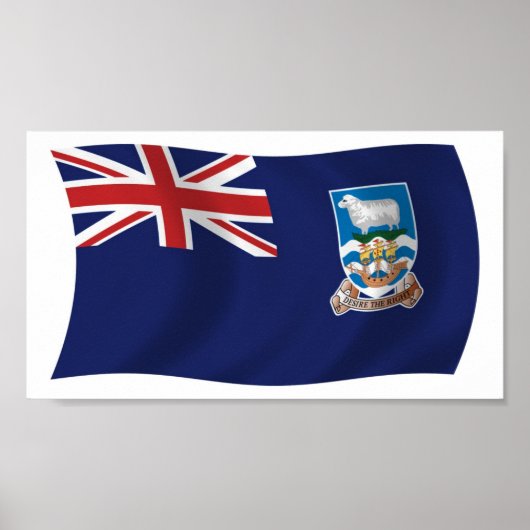Falkland Islands Flag Poster Print (Vorne)