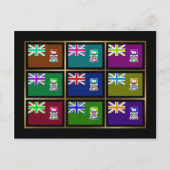 Falkland Islands Multihue Flags Postkarte (Vorderseite)
