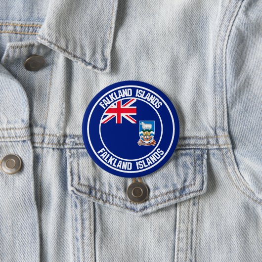 Falkland Islands Round Emblem Button (Beispiel)