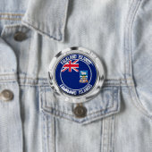 Falkland Islands Round Emblem Button (Beispiel)