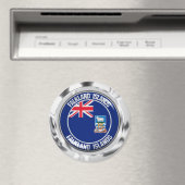 Falkland Islands Round Emblem Magnet (In Situ (Geschirrspüler))