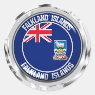Falkland Islands Round Emblem Runder Aufkleber